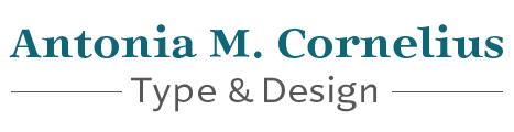 Antonia M. Cornelius Type & Design Logo